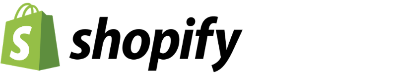 Logo sur fond transparent de la solution Shopify