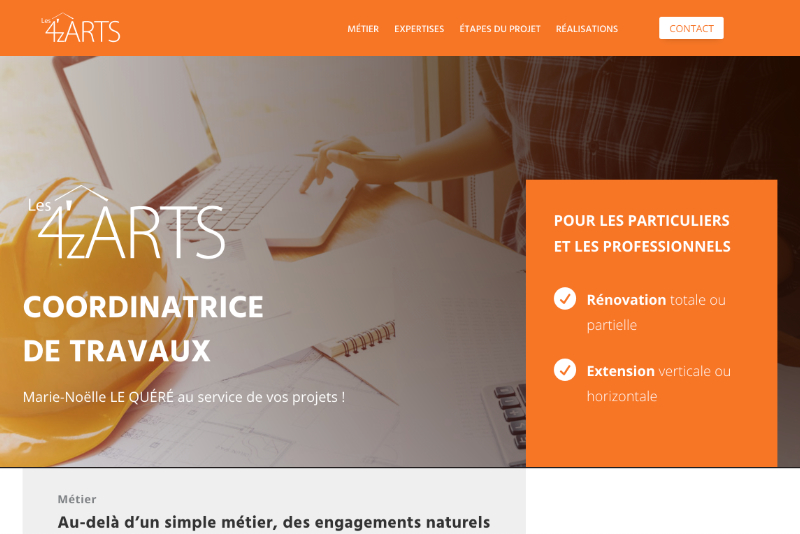 Capture d'écran du site les-4zarts.fr